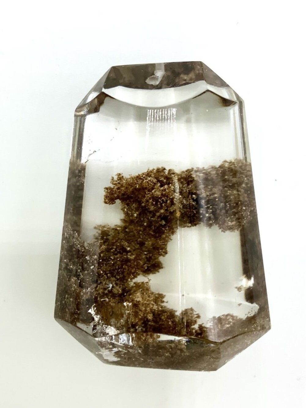 Lodolite Quartz, Garden Quartz, Scenic Quartz, Landscape Quartz Faceted Pendant